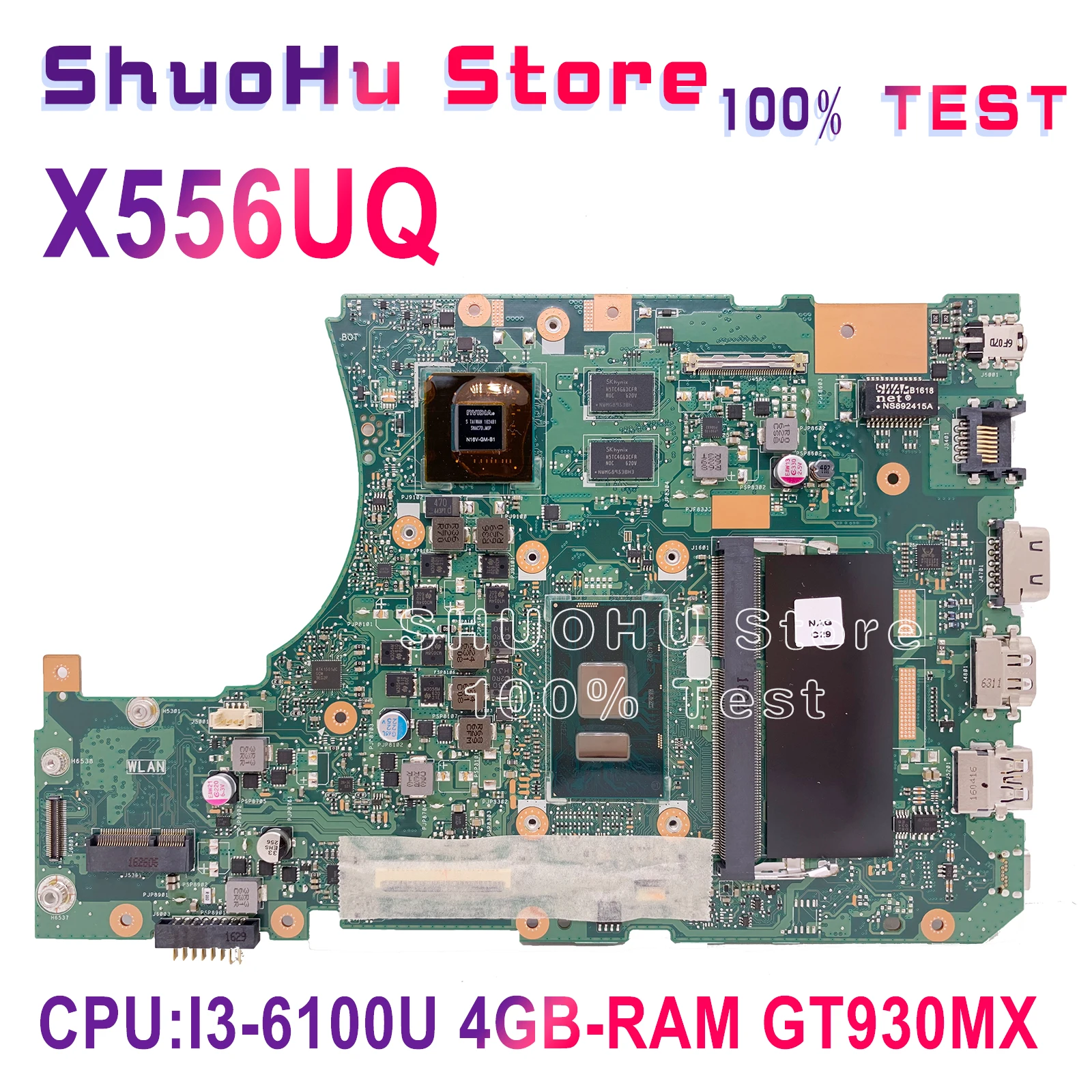 

X556UQ Laptop Motherboard For Asus X556UQK X556UVK A556U X556UA X556UV X556UJ X556UF Mainboard I3-6100U GT930MX X556UR X556URK