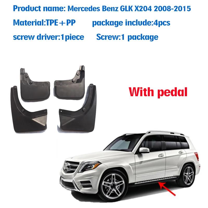 

4 шт., брызговики для Mercedes Benz GLK Class X204 2008-2015
