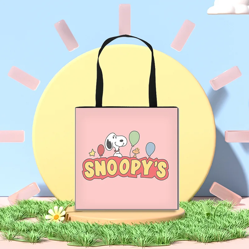 

New Snoopy Shopping Bag Kawaii Cartoon Mummy Portable Travel Bag Fashion Environmental Friendly Student Storage Bag