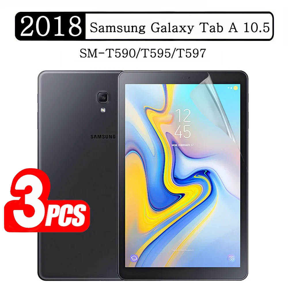 

(3 шт.) Защитная пленка для экрана Samsung Galaxy Tab A 10,1, 2019 дюйма, SM-T510 T510, T515, мягкая пленка для планшета с защитой от царапин