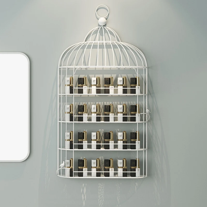 

Скандинавская настенная витрина для дизайна ногтей, Полка для кухни, клетки для птиц, стеллаж для хранения, органайзер для ванной комнаты