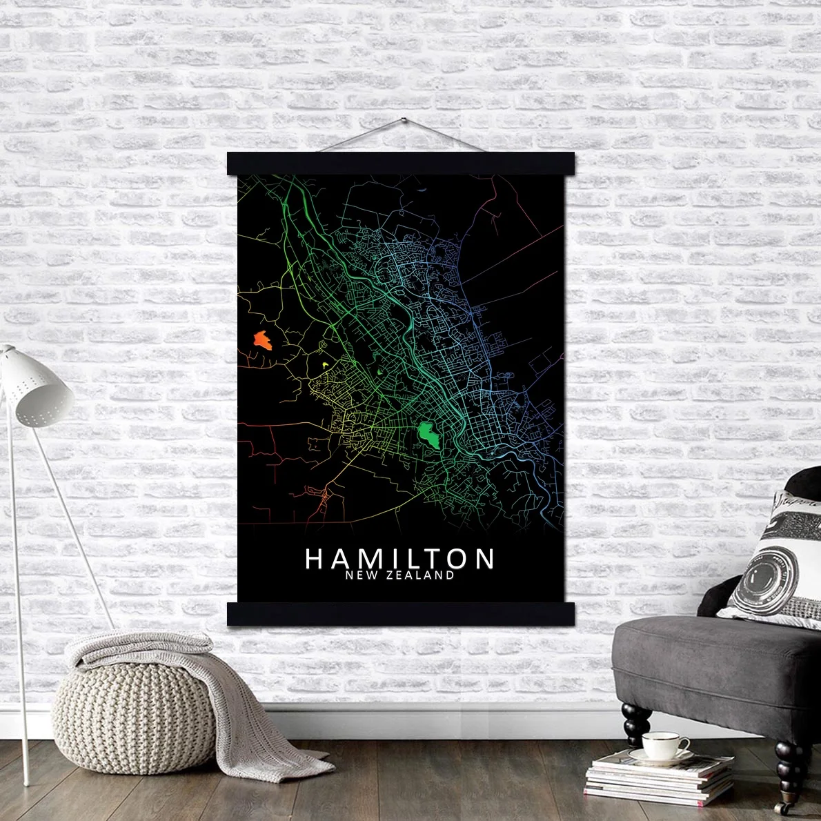 

Карта города Гамильтон, Новая Зеландия, холст, печать, художественные рисунки, пантеры, плакат, настенное искусство с магнитной фотографией,...
