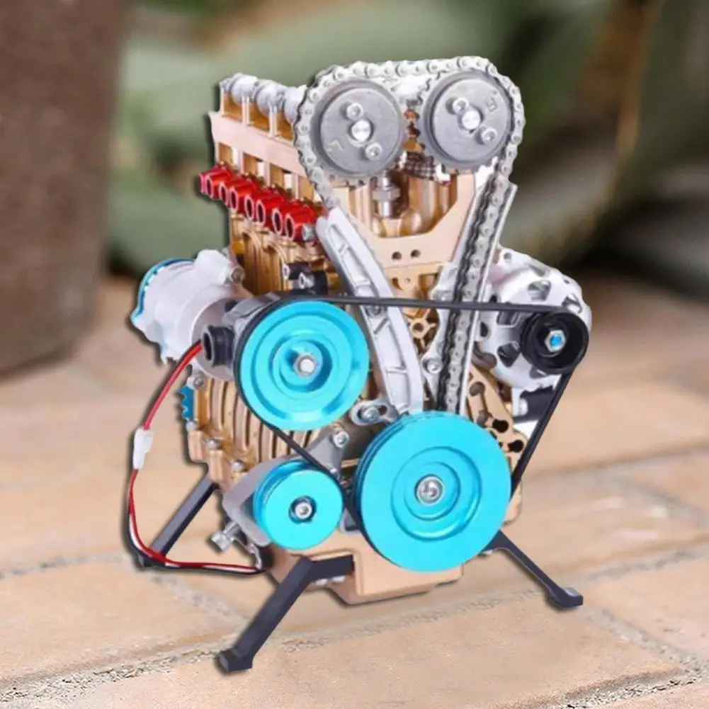

Creative Table Decoration Craft Ornaments Four Cylinder Resin Kit Model Kit Engine Car Engine Car Motor Mini DIY L4V7