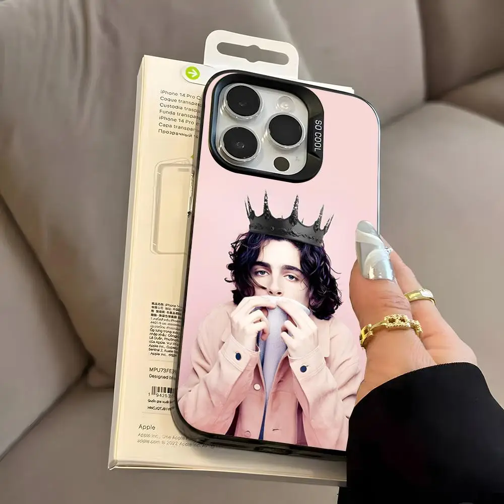 Фото Чехол для телефона T-Timothée H-Hal Chalamet для iPhone 17 Pro Max 16 Pro Max 15 14 13 11 12 Mini Xs X Xr 7 8 Plus Se, цвет серебристый №4