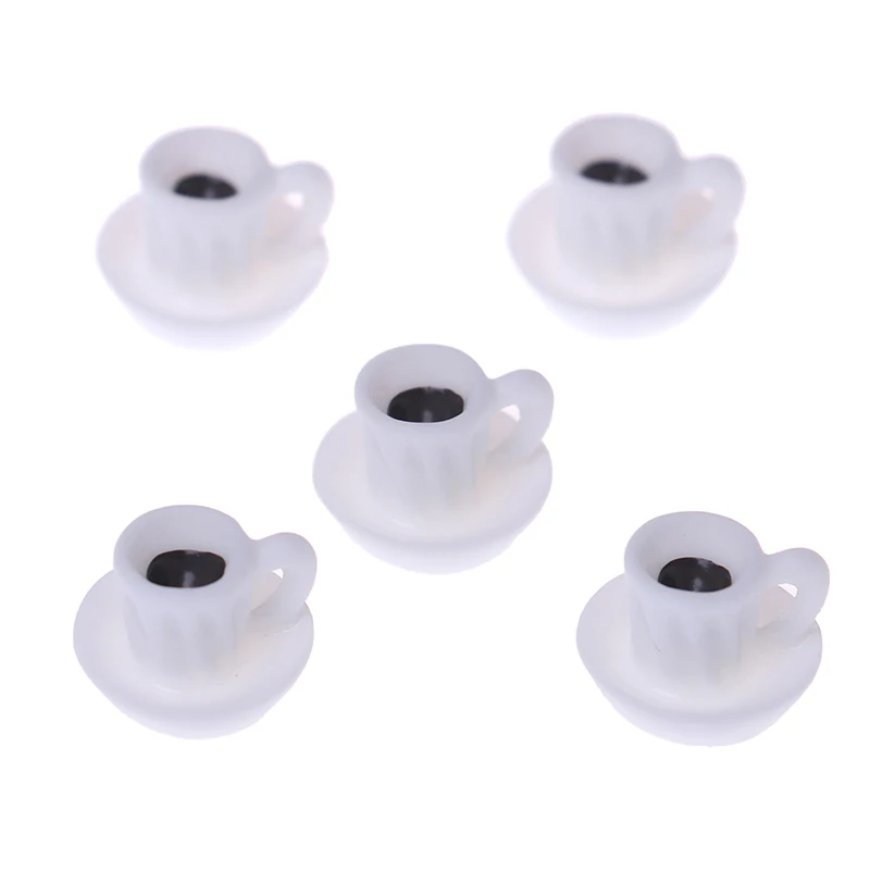 

5Pcs/lot Kitchen Dollhouse Miniature Coffee Cup For Kitchen Room Food Drink Home Tableware Decors Accessories