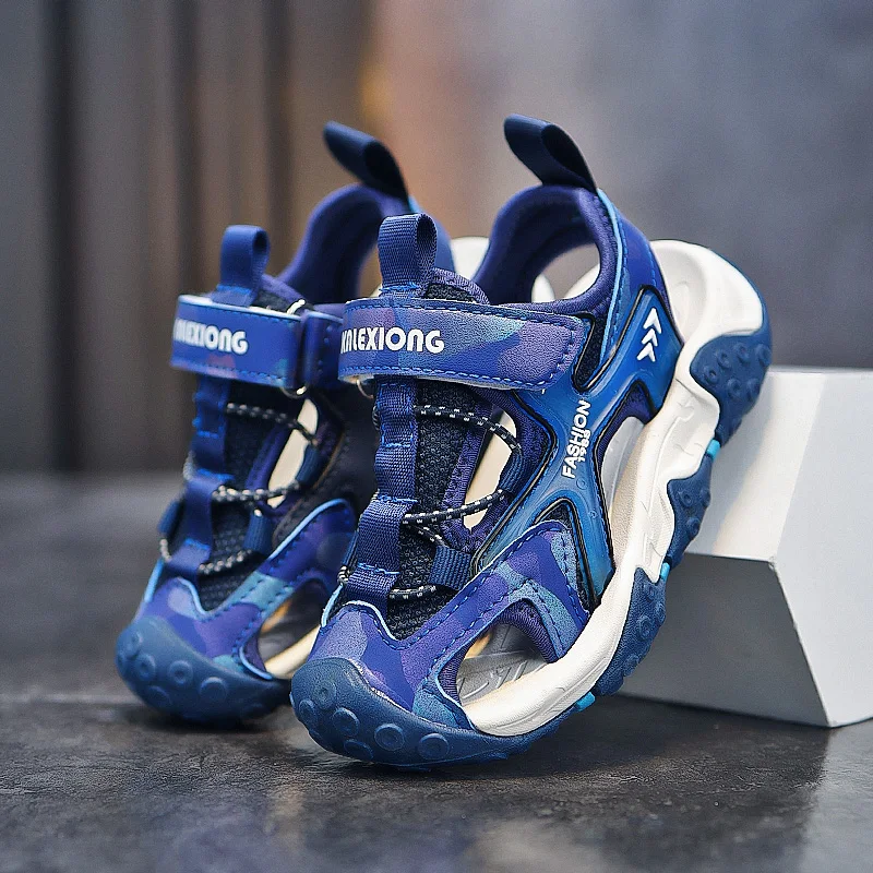 New Style Summer Kids Sandals Breathable Boys Sandals Comfortable Children Shoes Outdoor Beach Baotou Wear Resistant Sandal