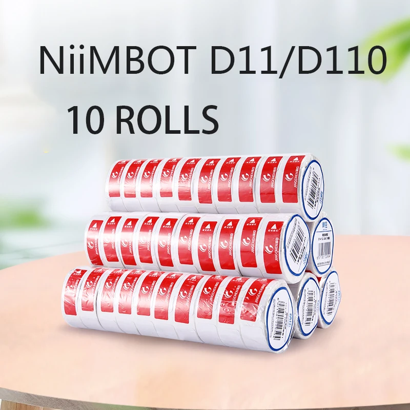 

10 Rolls NiiMBOT D101 D11 D110 Self-adhesive Thermal Label Paper Self-Adhesive Price Tag Label Name Sticker