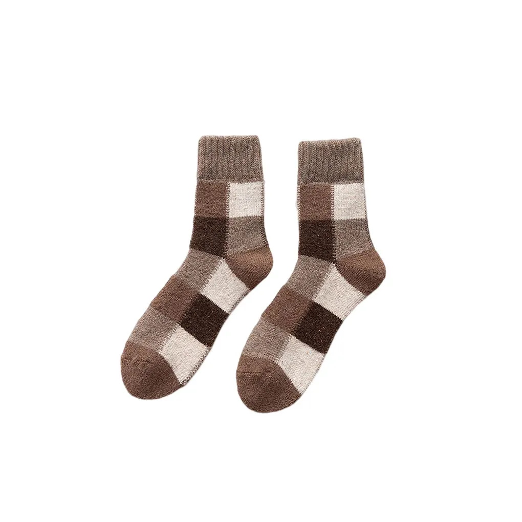 

1 Pair Autumn Men Plaid Pattern Crew Socks Banquet Event Breathable Middle Tube Sock Running Jogging Fitness Hosiery