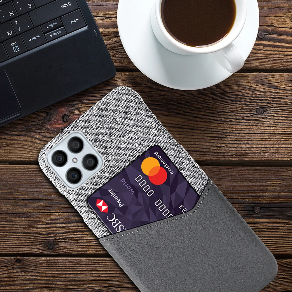 

For HonorX8 funda TFY-LX1 LX2 LX3 Coque For Honor X8 Case For Huawei Honor X8 2022 6.7" Credit Card Case Soft Cloth Fabric Cover