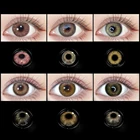 KSSEYE Драгоценный Камень Черный лебедь 1 пара розовые натуральные цветные контактные линзы мягкие контактные линзы красивые зрачки макияж для глаз