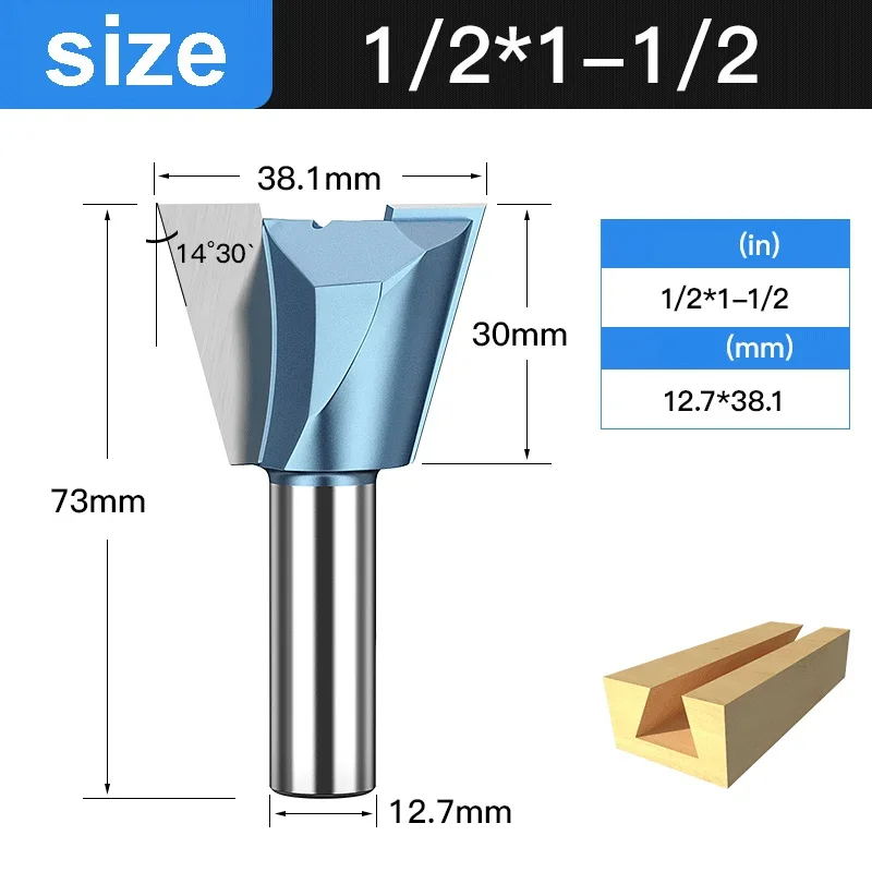 

Tideway 1 шт. промышленный класс 1/2 "1/4" хвостовик деревообрабатывающие фрезы «ласточкин хвост» для дерева карбид вольфрама шиповая фреза