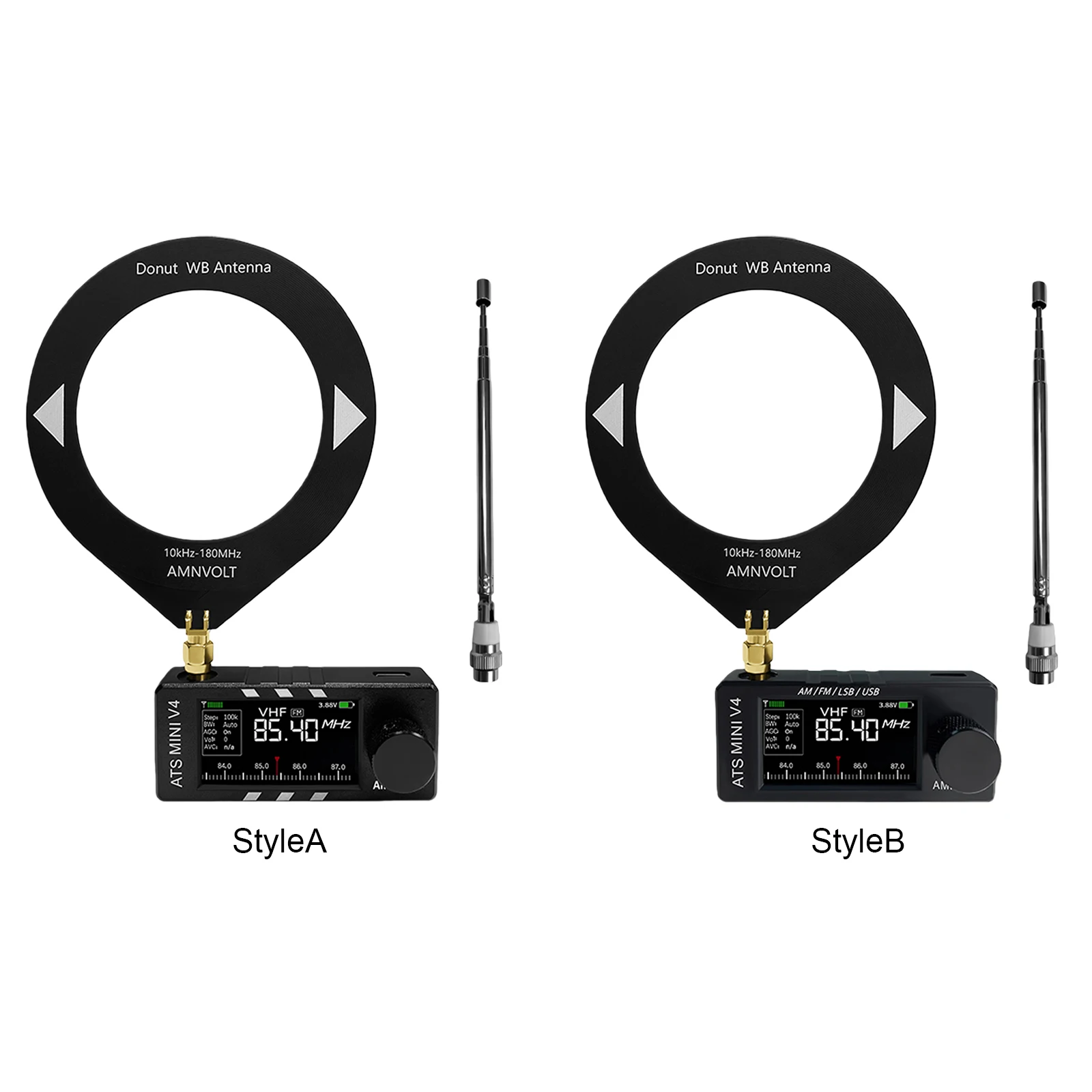 Фото Портативное AM/FM-радио AMNVOLT V4 ATS MINI с усилителем для наушников и 1,9-дюймовым IPS-экраном для прогулок, походов и кемпинга №5