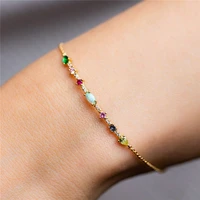 aide 18k gold s925 silver bracelets for women 2021 trend zircones chain around mujer bijoux femme collare pulseras mujer y2k cz