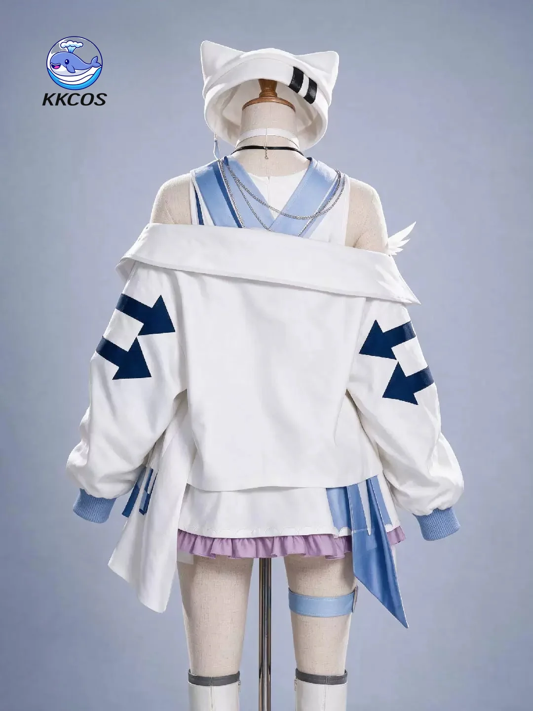 Фото KKCos BanG Dream! МойГо! Костюм для косплея Раны Канаме, полный комплект, новое бело-фиолетовое платье для Хэллоуина и вечеринок. №4