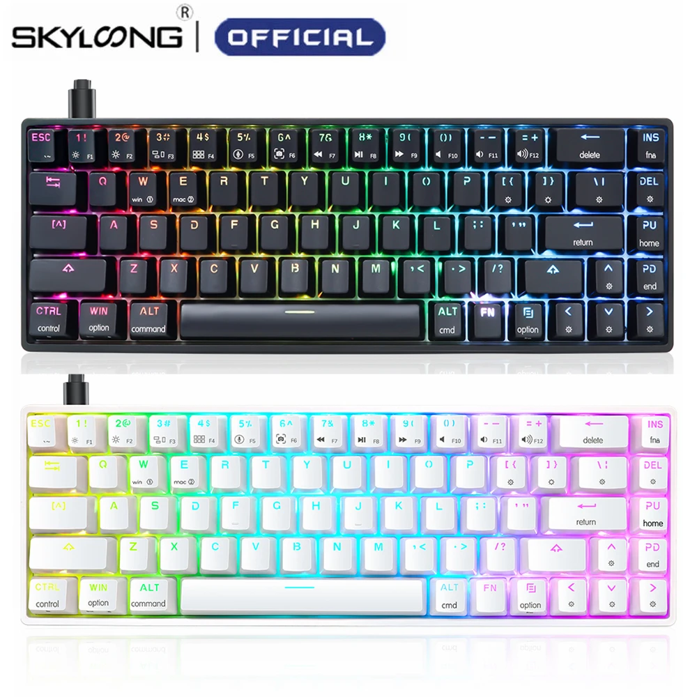 Беспроводная механическая клавиатура SKYLOONG GK68, Bluetooth, 65% оптическая, популярная, заменяемые геймеры RGB, игровые клавиатуры для настольного ПК, Ipad SK68