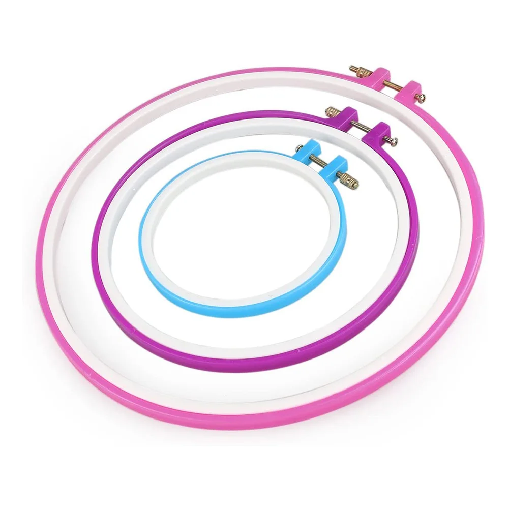 

1 шт. перекрестный Регулируемый швейный инструмент, пластиковый обруч для вышивки, кольцо, рамка для рукоделия, рукоделие, ручная круглая пе...