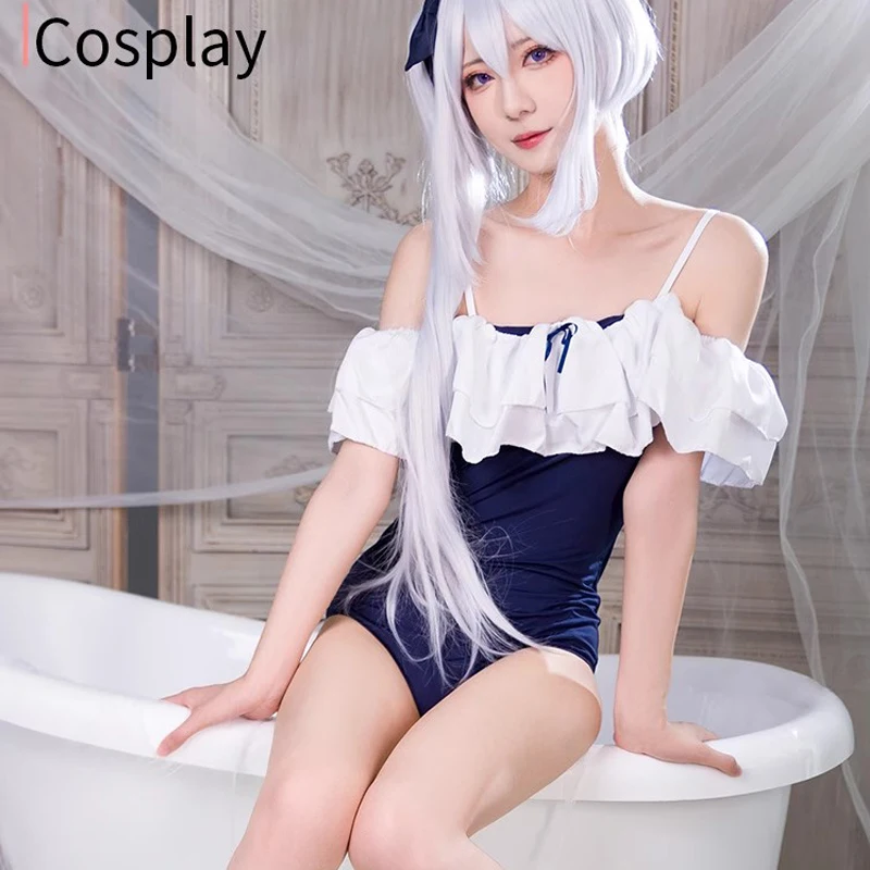 Игровой голубой архив Tsukiyuki Miyako костюмы для косплея милый женский купальник с