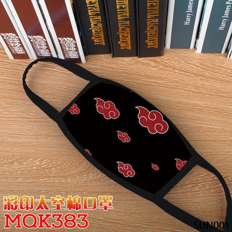 

japanese anime cosplay mask costume accessories Kakashi Uzumaki itachi Sasuke akatsuki Red Cloud cotton Mask for adult women men