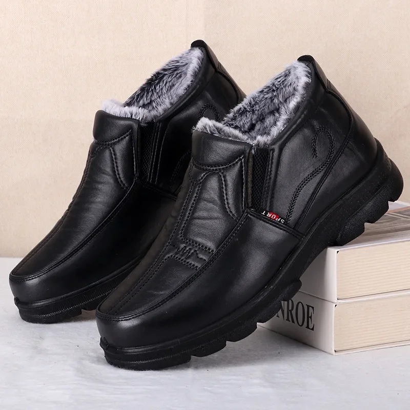 sachin and babi light blue dress Winter Fleece Leather Shoes Men Business Dress Shoes Casual Warm Cotton  Footwear
