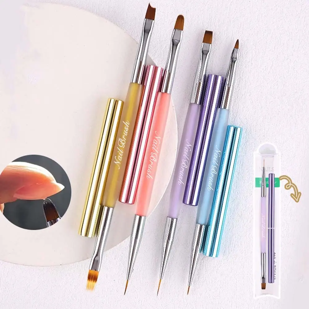 

Nail Art Brushes For Manicure Double Head UV Gel Brush Phototherapy Pen Nail Liner Pen Nail Dotting Pen Nail Hooking Pen