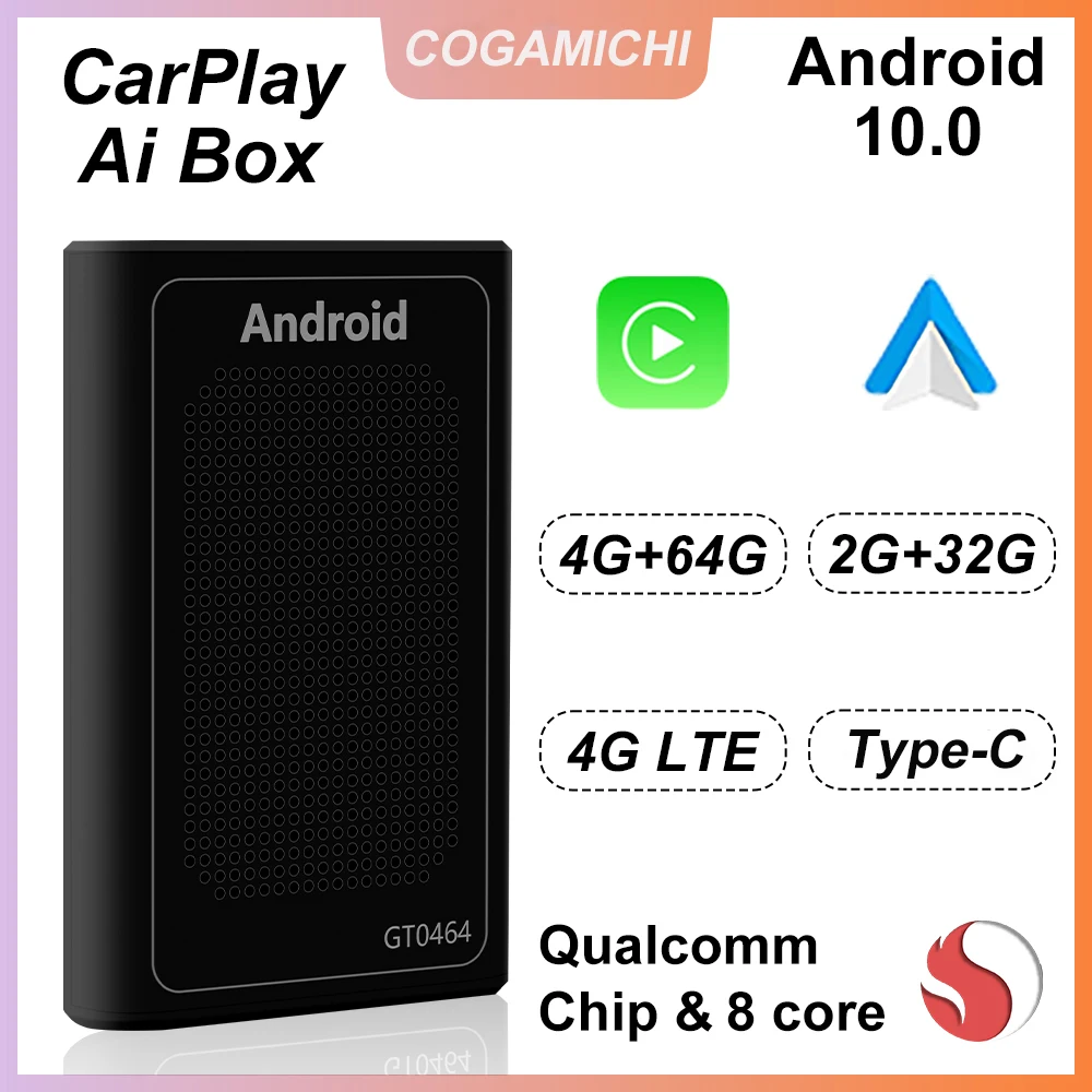 

Carplay Android Ai Box Автомобильный мультимедийный плеер беспроводной Carplay IOS Android Авто интеллектуальная система 4G 64G Аудио навигация для Kia