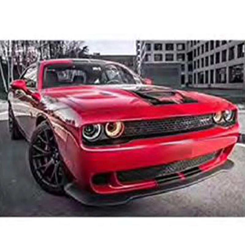 Полный передний бампер с решеткой и губкой комплект кузова Whole Hellcat для Dodge2015-2023