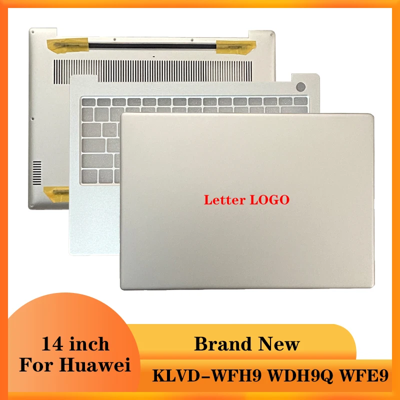 

NEW Laptop LCD Back Cover/Palmrest Upper Case/Bottom Case For Huawei Matebook 14 KLVD-WFH9 WDH9Q WFE9 2021 Silver