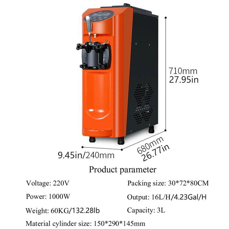 Коммерческая машина для мороженого со вкусом настольная небольших сладких