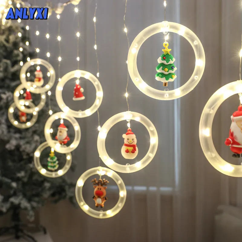

3M Christmas Ornaments Decoration Wishing Ball LED Lamp Flashing Garland String Curtain Christmas Tree USB Icicle Lights Navidad