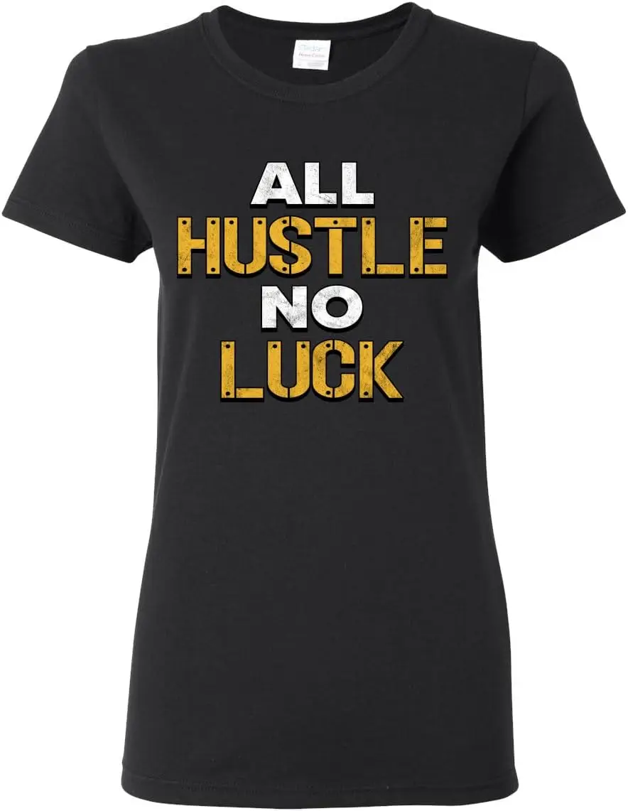 Мужская футболка All Hustle No Luck вдохновляющего спортзала/тренировок