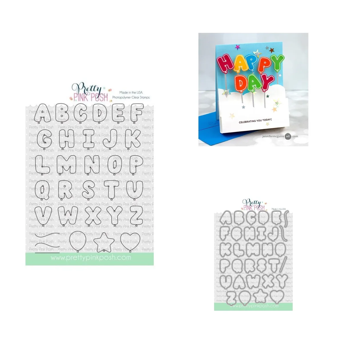 

2022 Balloon Alphabet Cutting Dies Clear Silicone Cling Stamps Diy Wax Paper Scrapbooking Gift Card Decoration Embossing Molds