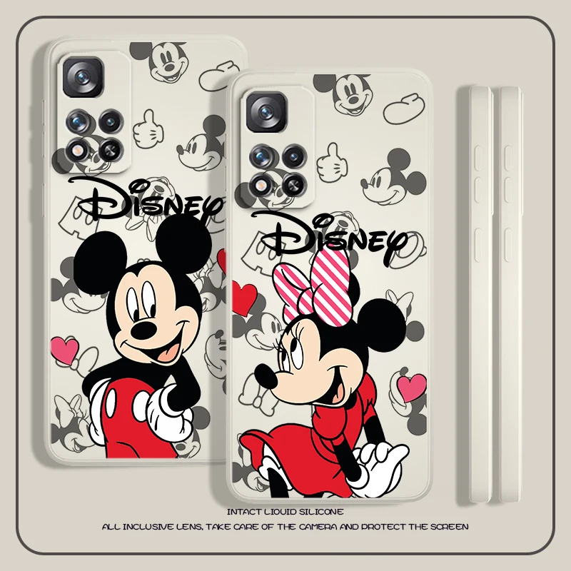 

Disney Minnie Mickey Baby Love Liquid Rope Phone Case For Xiaomi Redmi Note 12 10 11 9 Pro Plus Speed Trubo 11S 11T 10S 9T 5G