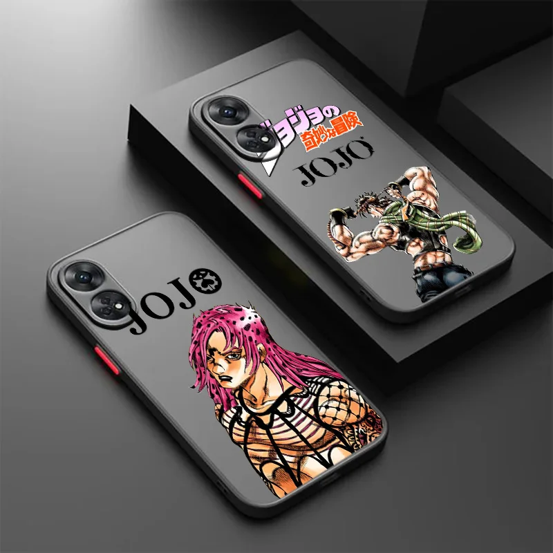 JoJo Bizarre Adventure Anime Phone Case For OPPO Reno 8T 8 7Z 7 6Z 6 5 4 3 Pro Plus Lite Frosted Translucent Cover Shell