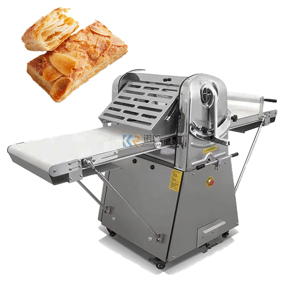 

Croissant Shortening Machine Dough Roller Home Use Samosa Pastry Making Dough Sheeter Table Top Commercial