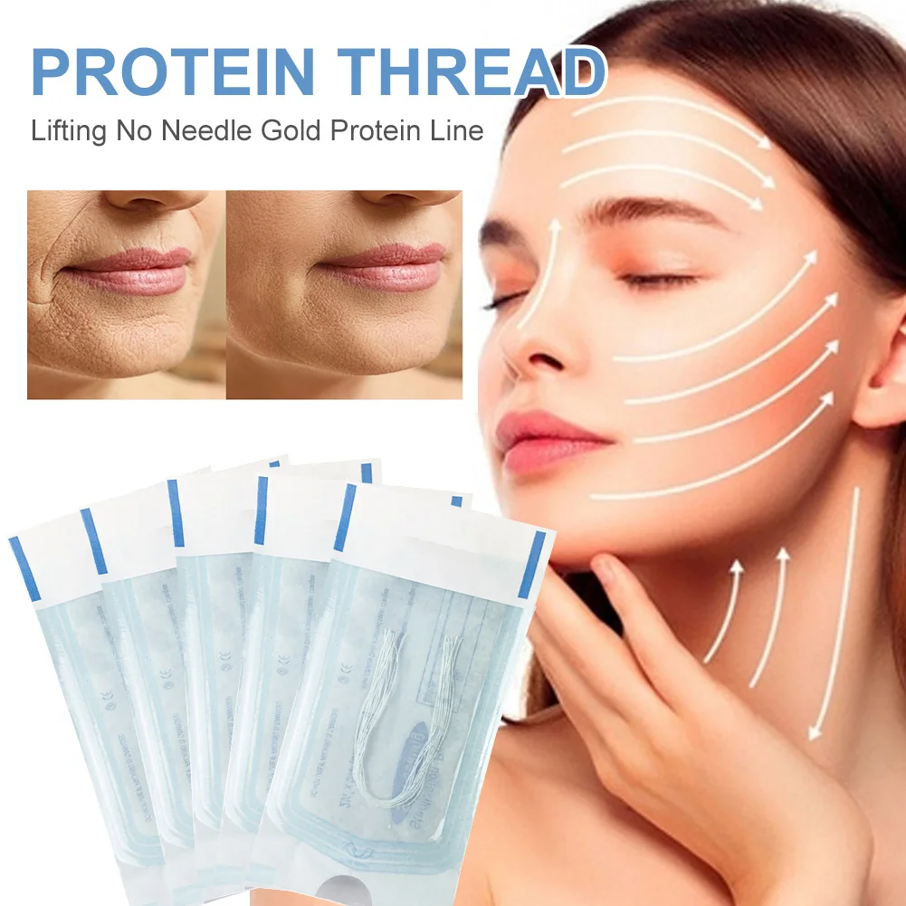 

Protein Thread Lifting No Needle Gold Protein Line Anti-Aging Wrinkles Removal Face Filler Collagen Thread Lifting Skin Care