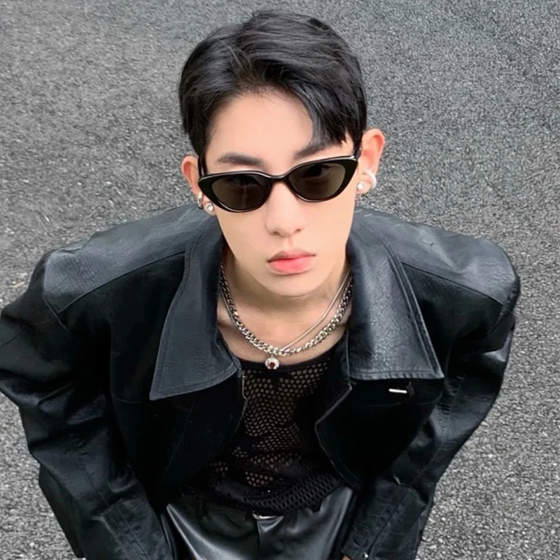 Треугольные солнцезащитные очки кошачий глаз для женщин розовые Популярные