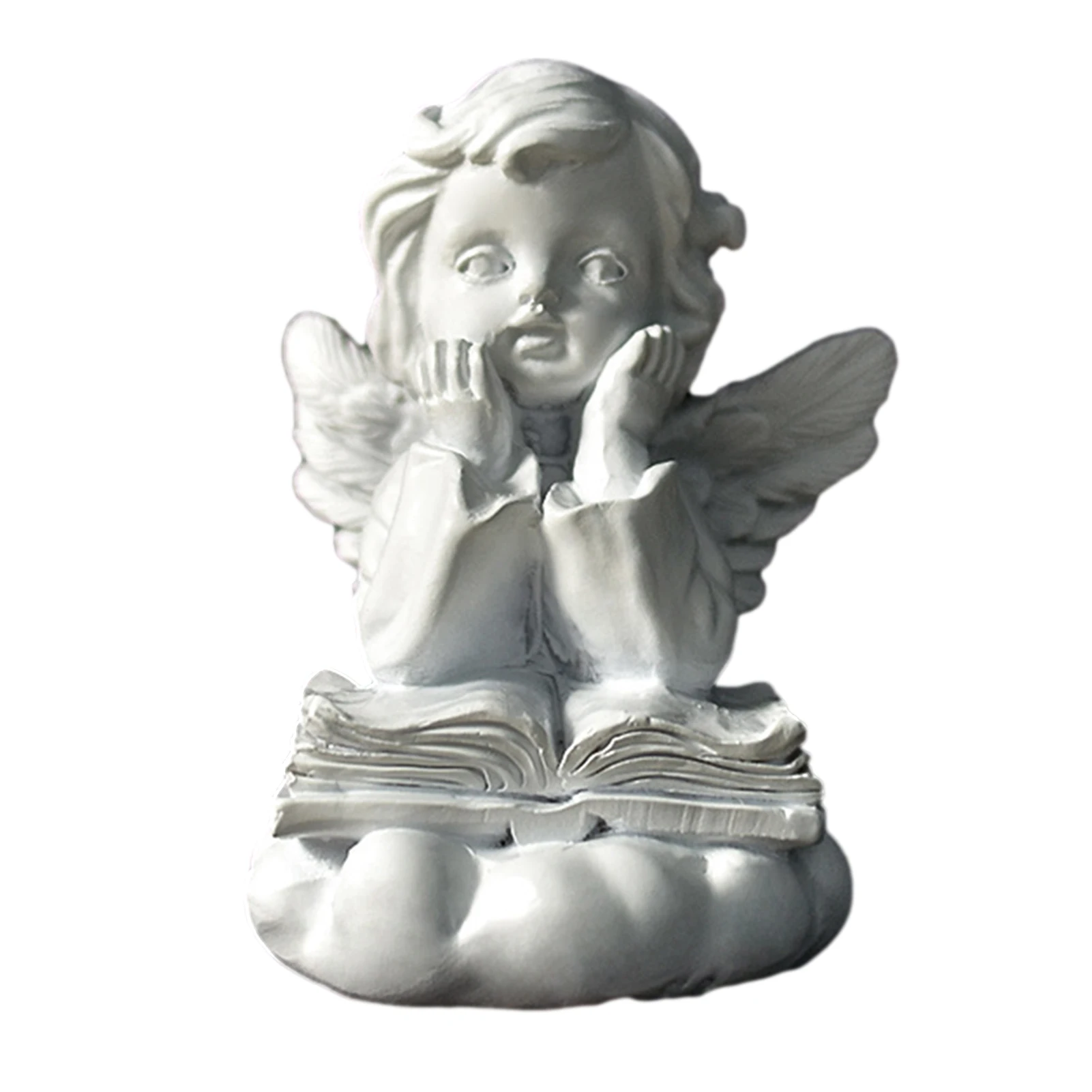 

Reading Book Angel Statue Home Garden Patio Decoration Decorative Resin Sculpture Modern Art Figurines Garden Decor #WO