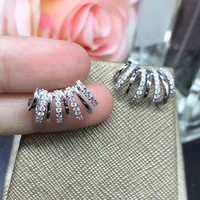2022 new exquisite luxury zircon small earrings for woman fashion korean jewelry minimalist party sexy girls unusual earrings