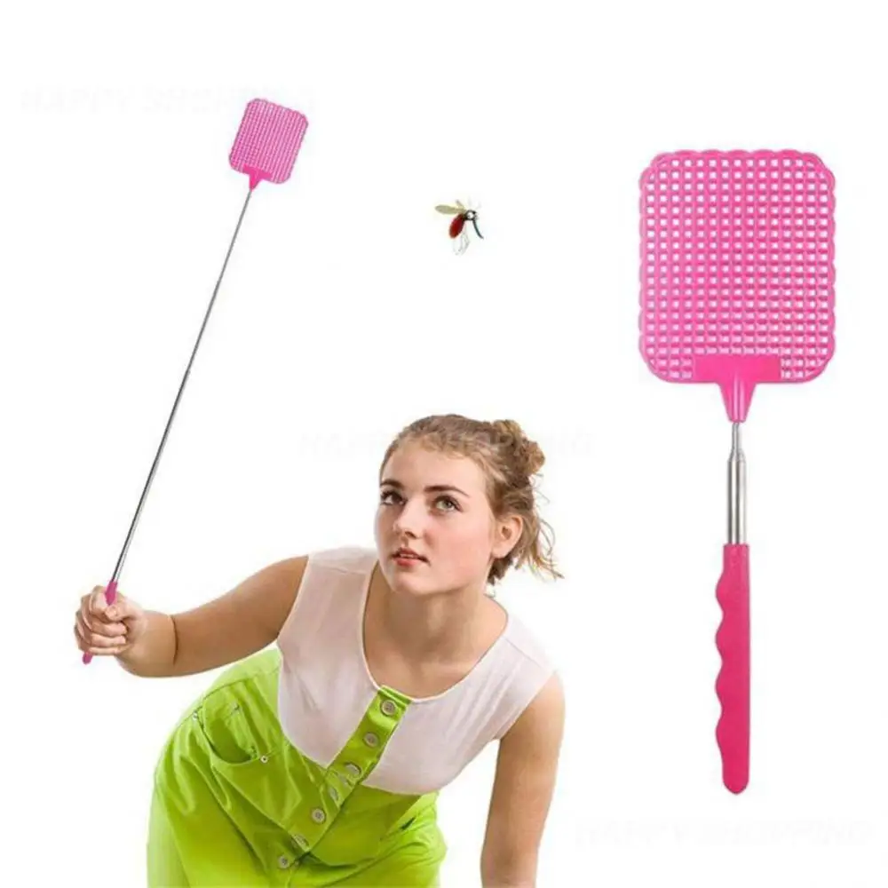

26cm Telescopic Fly Swatters Retractable Manual Plastic Fly Swatter Extendable Flyswatter With Long Pole Can Extend