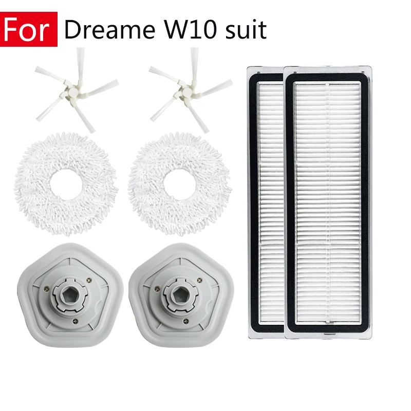 

Запчасти для робота-пылесоса Dreame W10, моющийся держатель для тряпки, оригинальный тканевый фильтр для швабры, сменная боковая щетка