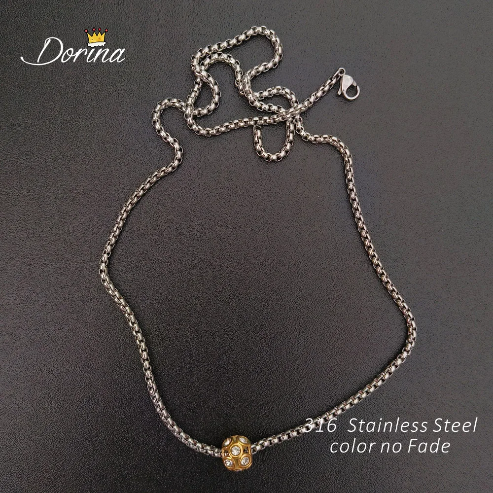 

Real 316L Stainless Steel Classics Weave Chopin Chain Personalized Necklace For Men Women Fine Jewelry Gift Pandoraer Necklace