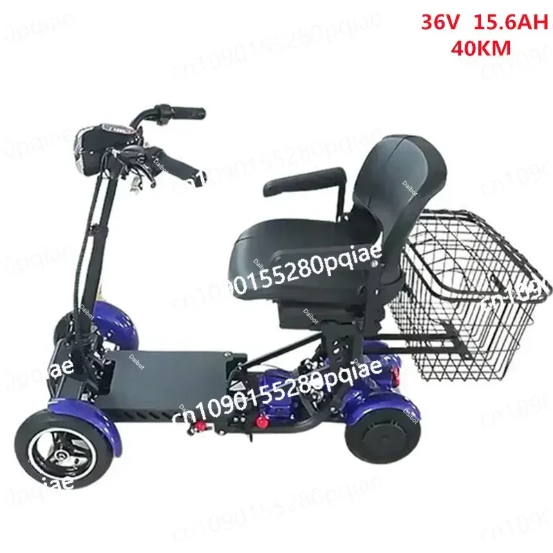 Вездеходный мобильный скутер для взрослых с большим удобным сиденьем складной