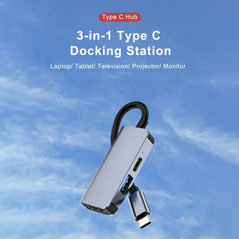 

USB C Docking Station Hub Type-C To HDMI-Compatible PD 87W USB 3.0 Adapter USB C Splitter For Macbook Pro Air Surface Pro
