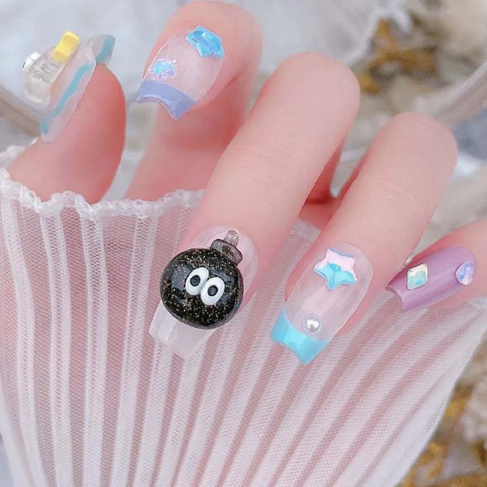 

5Pcs/set Resin Cute Cartoon Animal Mix Shape Flat Back Nail Art Rhinestones 3D For DIY Manicure Accessories Decorations
