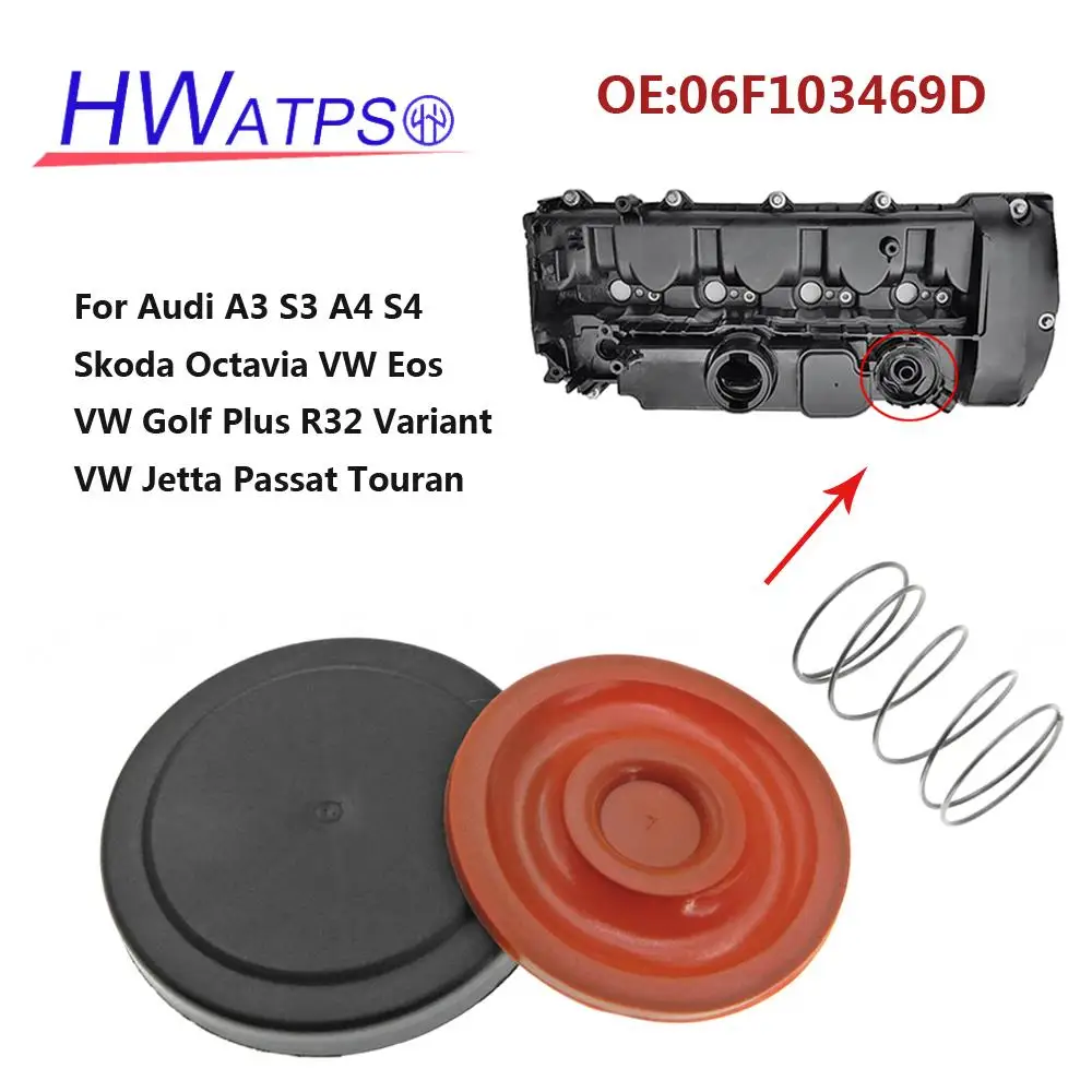 

OE: 06F103469D Car Engine PCV Valve Cover Repair Kit With Membrane For Audi A3 S3 A4 S4 Skoda Octavia VW Eos Golf Plus R32 Jetta