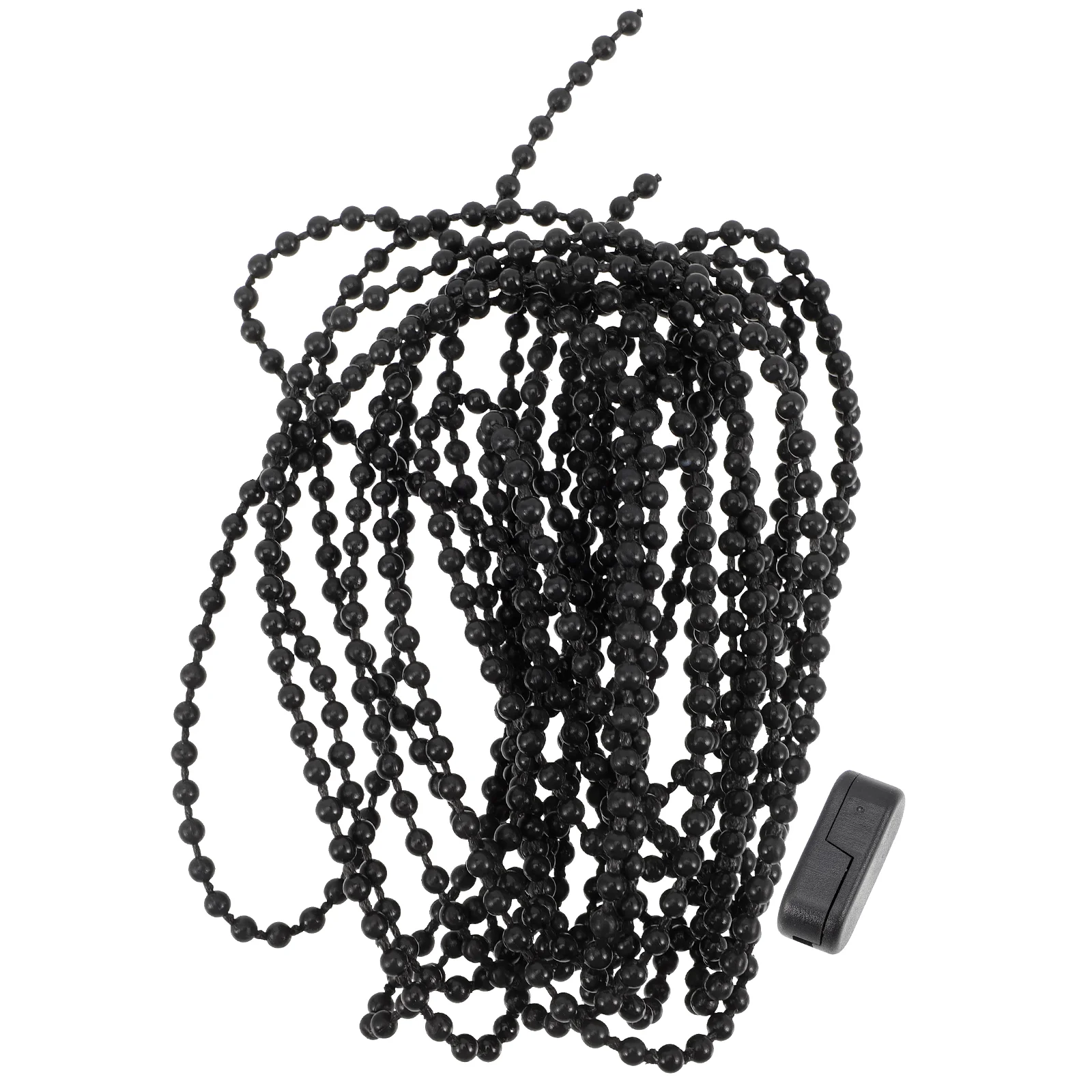 Цепочка для рулонных штор шариковый шнур удлинитель с кисточками черный из