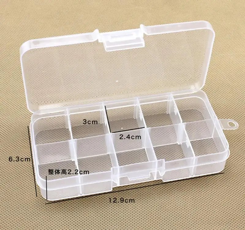 10 ячеек 7 цветов на выбор регулируемые ювелирные украшения бусины таблетки