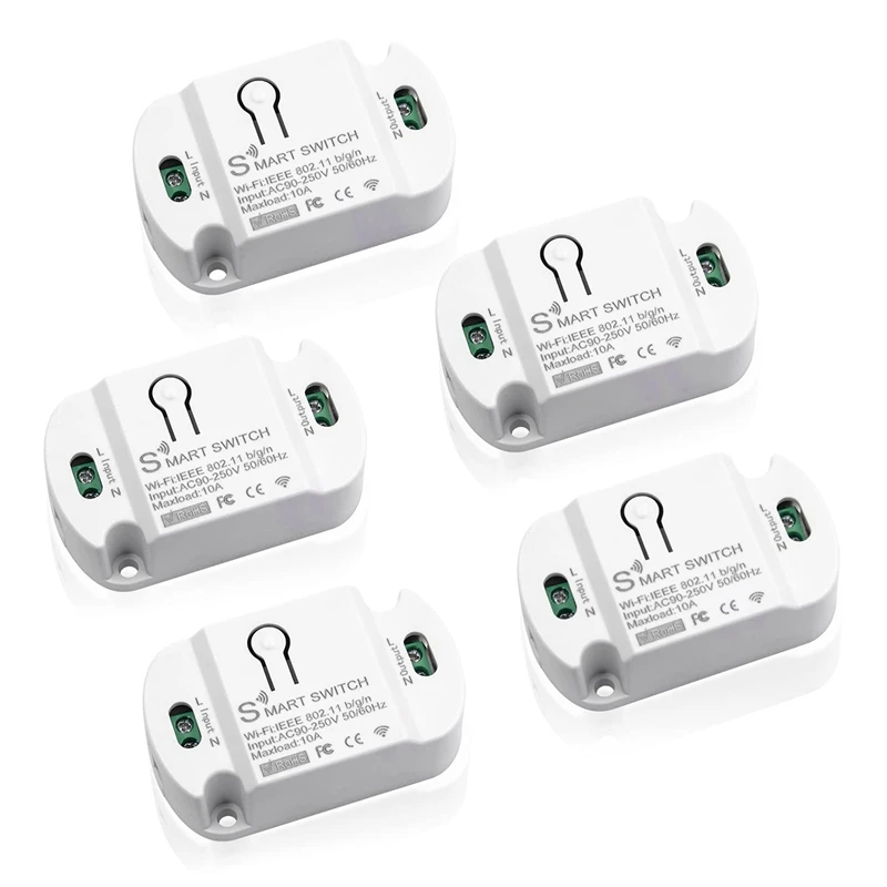 

5 шт. Новый мини-модуль переключателя EWelink для умного дома WiFi + Bluetooth, приложение для управления Alexa Google Home Яндекс. Алиса
