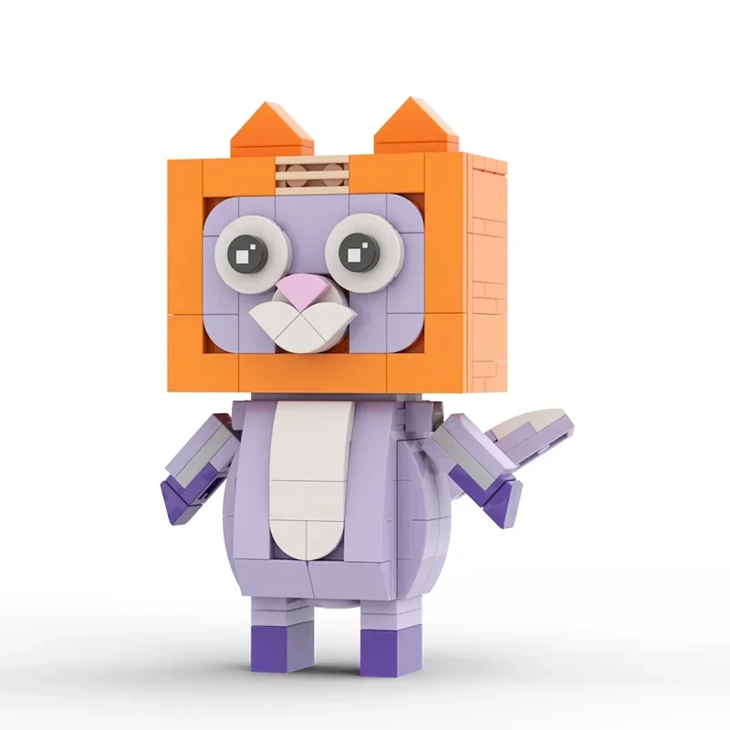 Мультяшный робот-кошка строительные блоки MOC милый LankyBoted Foxyed Cat маленькие частицы