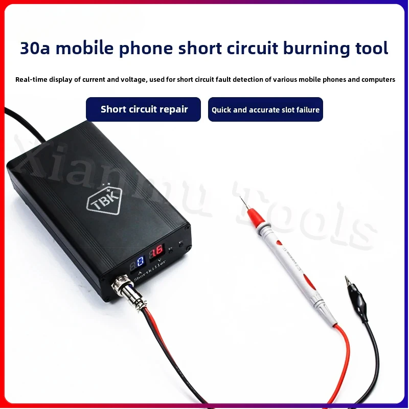 Фото TBK ShortKiller Pro 30A Мобильный телефон Проблема с решением короткого сиронта Быстрое обнаружение Горение Ремонт Тестовая машина №1